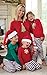 PajamaGram Matching Family Christmas Pajamas - Personalized, Red/Green, Men's, L