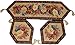 Tache 3 Piece Floral Tapestry Morning Awakenings Woven Table Runner Placemat Set