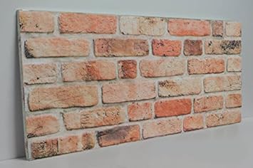 Steinoptik Wandverkleidung für Wohnzimmer, Küche, Terrasse oder Schlafzimmer in Klinkeroptik Look. | 100cm x 50cm (ST 125)