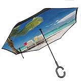 Self Stand Rain Protection Seaside,Relaxing Scene