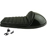 TADAFA Hump Black Cafe Racer Seat Retro Motorcycle Saddle Vintage Cushion | for Motorcycle Retro Look Modification,Vintage Matte Black Base Finish,Subframe Modification is Required