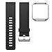 SKYLET Compatible with Fitbit Blaze Bands for Men, Silicone Replacement Bands Breathable Sport Strap Compatible with Fitbit Blaze Fitness Watch with Frame Women Men Black