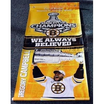 Gregory Campbell Boston Bruins Signed Stanley Cup Champions Street