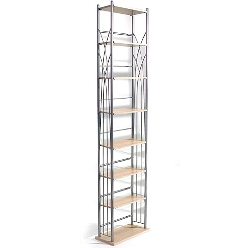 BLOCK Tall Sleek CD DVD Media Storage Tower Shelves Beech Amazon