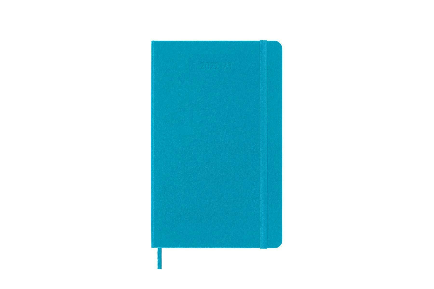 Moleskine - Weekly Planner 18 Months 2022-2023, Weekly Planner With Hard Cover And Elastic Closure, Size Large,13 x 21 cm, Color Blue