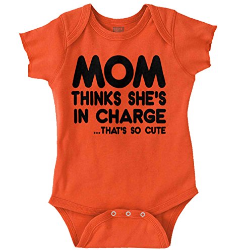 Mom in Charge New Parents Baby Shower Gifts Funny Saying Baby Onesie Bodysuit