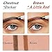 Liquid Tattoo Eyebrow Pen With Four Tips, Long-lasting Waterproof Gel for Eyes Makeup Brow Pen-Brown