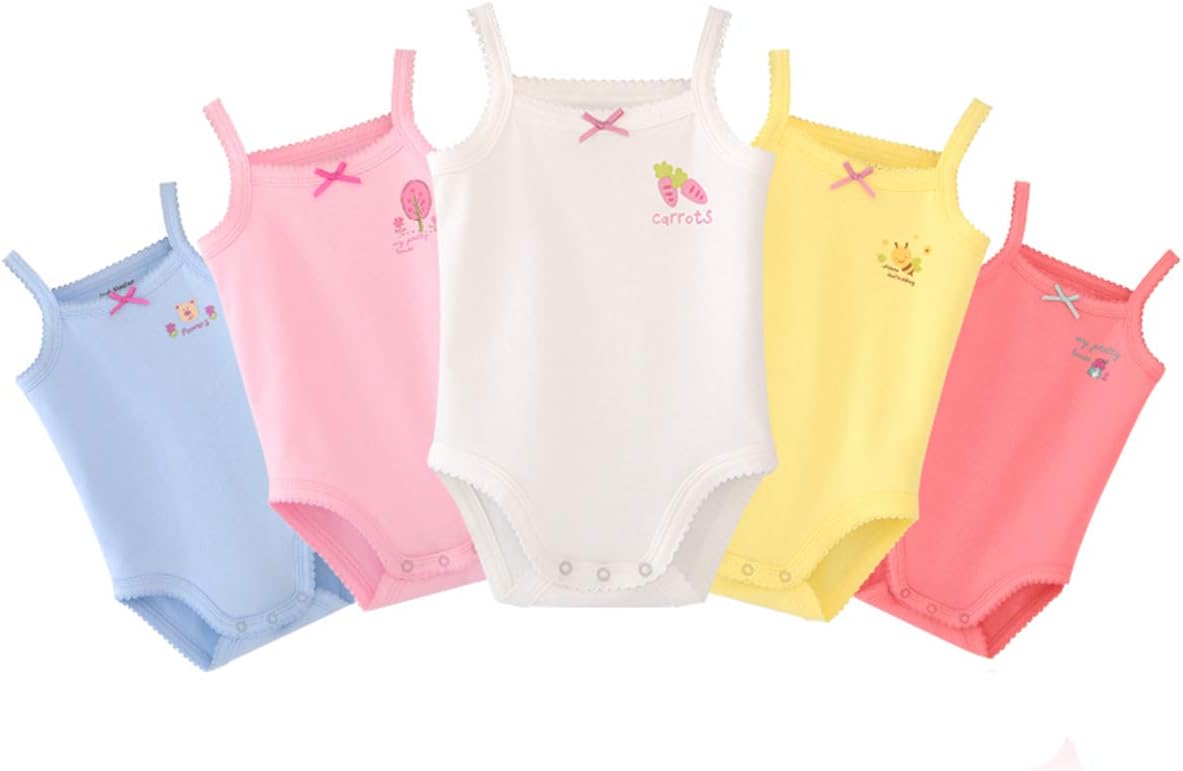 Infant/Toddler Baby Girls Boys Sleeveless Onesies Tank Top Cotton Baby Bodysuit Pack of Summer Baby Clothes Outfit
