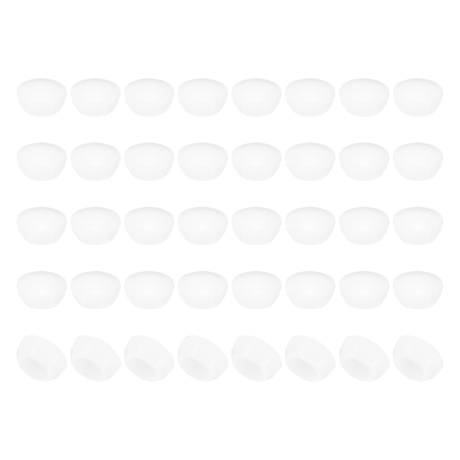 PATIKIL 14mm Diameter Silicone Hole Plug, 40 Pcs Round Snap in Type Locking Furniture Button Protective Cover Cap Head Fit for 14-15mm Hole for Seal Bulkhead Cylinder Hole, Translucent
