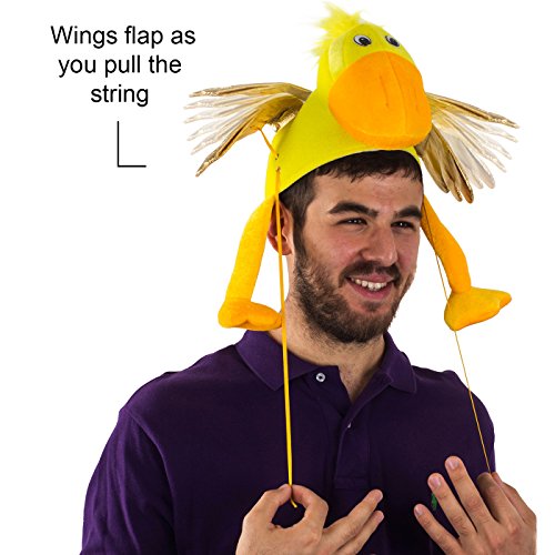 Tigerdoe Pig and Duck Hat Flapping Wing Pig Hat Novelty Hat Farm