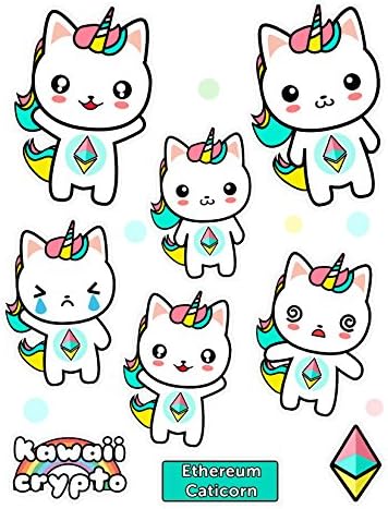 Ethereum Caticorn "Learn Crypto" Sticker Sheets (2)