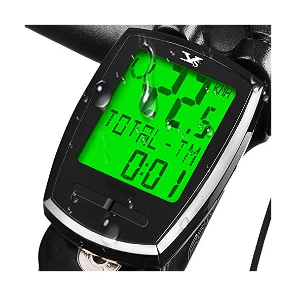 Computer da bicicletta wireless con display LCD da 2,8 pollici