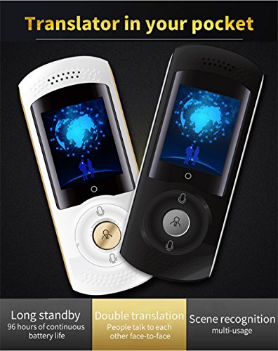 M3M Smart Language Translator 4G Wifi Global Online 45 Languages Instant Voice Synchronization Translation Learning Travel Business Conference(Upgraded Version),Black