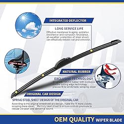 2 Wipers Factory Replacement For Chevrolet Traverse