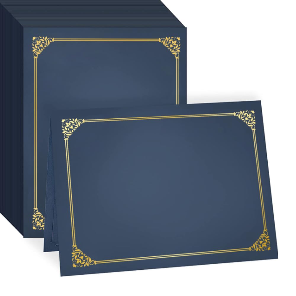 Oaygat 10pcs Certificate Folder Graduation Certificate Holders Professional Certificate Sleeves for 8.5”x 11”Docut Diploma Covers Graduation Covers Honor Certificate Cover for Award Certificates