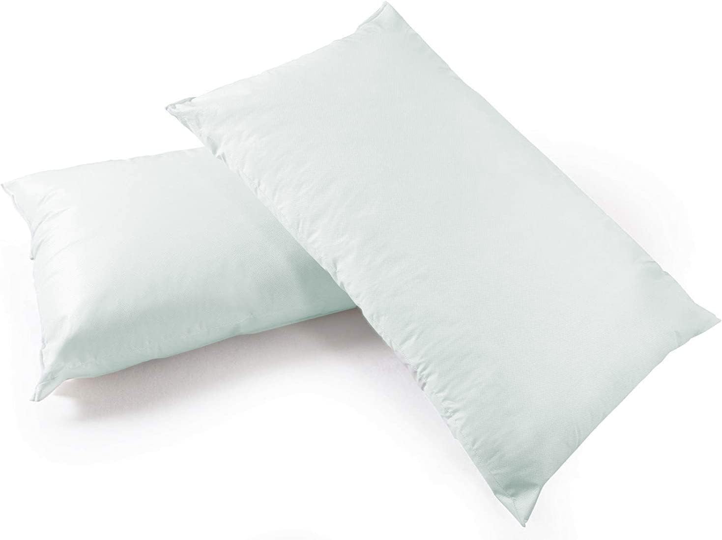 COMFORTNIGHTS, Light Green tint Waterproof and Wipe clean, Zipped Pillow Protector, pair.