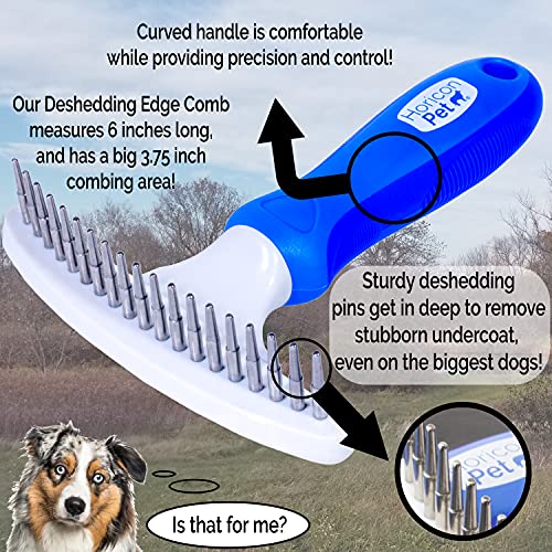 Horicon Pet 6 In 1 Premium Dog Brush Set - Dog Grooming Brushes - Ball Pin & Bristle Brush, Curved Blade Dematting Comb… - Image 5