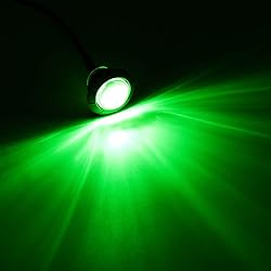 TMH 20 Pcs 3/4 Inch Round Green LED Small Bullet