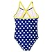 Wonder Woman Girls Swimsuit and Rash Guard Set (5-6, Red/Blue Stars)