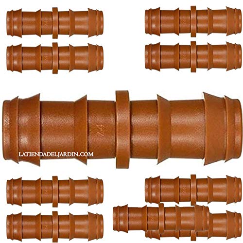 Suinga. Brown Goose Link 16 mm Drip Pipe Joint Diameter 16mm Brown Cuff Pack of 10 Drip Watering Splices