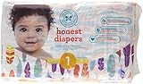 The Honest Company Disposable Baby Diapers, Painted Feathers, Size 1, 44 ct