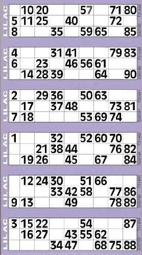 Thomas & Anca Club Supplies Ltd 600 Bingo Tickets - Pad of Lilac 6 to View Flyers