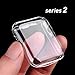 Toeoe Exact Fit Soft TPU Protective Ultra-Thin Case for Apple Watch Series 6 / SE/Series 5 / Series 4 Screen Protector 40mm (2 Transparent)