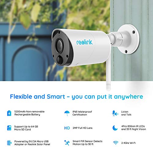 Wireless Outdoor Security Camera – 1080P HD, Solar Powered Rechargeable Battery, Cloud Storage, 2-Way Talk, Home… - Image 2