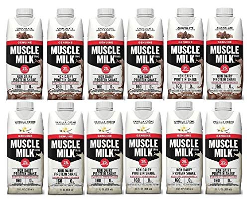Muscle Milk Genuine Non-Dairy Protein Shake, Chocolate & Vanilla variety (11 fl. oz, 12 pk.)
