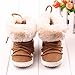 Voberry Baby Infant Girls Flat Snow Fashion Cute Booties Boots (0-4months, Khaki)