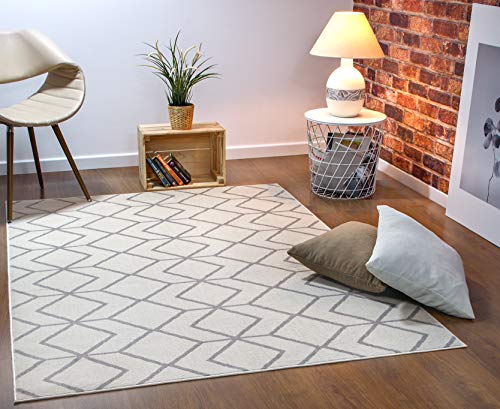 Antep Rugs Kashan King Collection Trellis Polypropylene Indoor Area Rug (Grey/Cream, 8' x 10') - Thumbnail 4