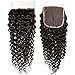Flady Brazilian Virgin Kinky Curly Hair Bundles with Closure (16 18 20+14inch) 10a Unprocessed Brazilian Curly Weave Human Hair 3 Bundles with Closure