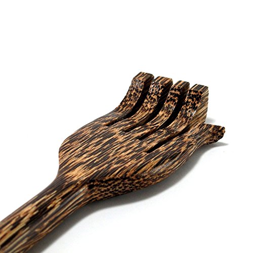 KHUNJOE - Back Scratcher New Palm Wood Handmade stick Thai Body Massager Wooden
