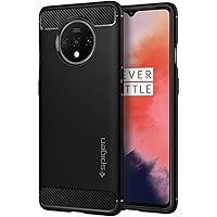 Spigen, Rugged Armor, Authentic Patent Design Case Cover for OnePlus 7T - Matte Black