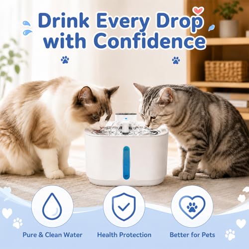 12 Filtros para Fuente de Agua para Gatos, Compatible con Pliera W01SP 3.2L, Incluye 12 Filtros de Carbón Activado y 12 Filtros de Espuma para Bomba de Agua