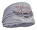 Harley-Davidson Women's Studded Winged Bar & Shield Headband Scrunchie HE17354 Gray