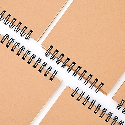 HAKACC A6 Spirale Notizblock, 8 Stück Klein Punkt Notizbuch 80 Blatt Notizheft Skizzenblock Journal Tagebuch Schreibblock Zeichenblock