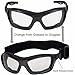 WYND Blocker Motorcycle Riding Glasses Extreme Sports Wrap Sunglasses (Black/Clear)