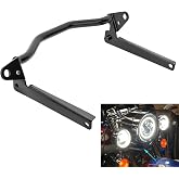 HIYOYO Motorcycle Light Bracket Bar - Driving Spot Fog Passing Turn Signal Mount Holder Clamp for Harley Heritage Softail Fatboy 2002-2017, Black
