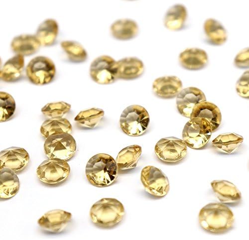 Clear Decorative Wedding Table Scatter Crystals Acrylic Gem Confetti (6mm 2000pcs, Light coffee)