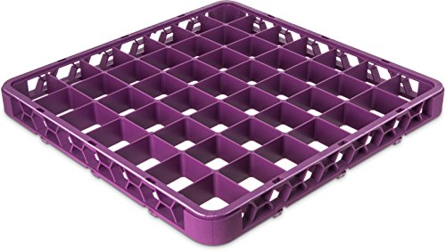 Carlisle FoodService Products RE49C89 OptiClean Polypropylene 49-Compartment Divided Glass Rack Extender, 1.78" x 19.75" x 19.75", Lavender (Case of 6)