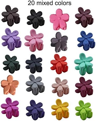 24 Colors Mini Flowers Hair Claw Clip Snap Hair Bows Clips Hairpin Barrettes for Toddlers Baby Girls Kids Children Women Hair Accessories,24-Pairs.