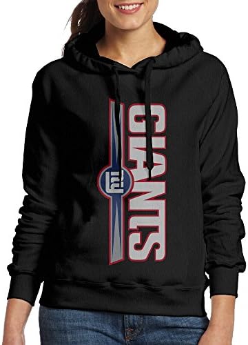 SSDDFF Women's New York American Football Team Giants Hoodies Hooded Sweatshirt Size XL Black