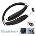 [Newest Design] Foldable Bluetooth Headphone, Souldio Upgrade Wireless Neckband Bluetooth Headset with Retractable Earbud and Foldable Design for iPhone, Android, Other Bluetooth Enabled Devices