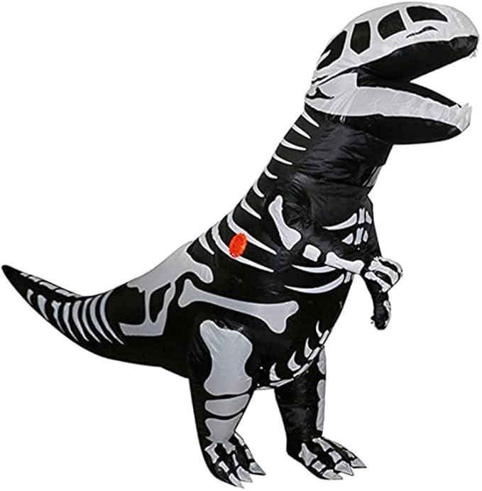 DISHUN Dinosaur Halloween Inflatable Costume Giant Skeleton