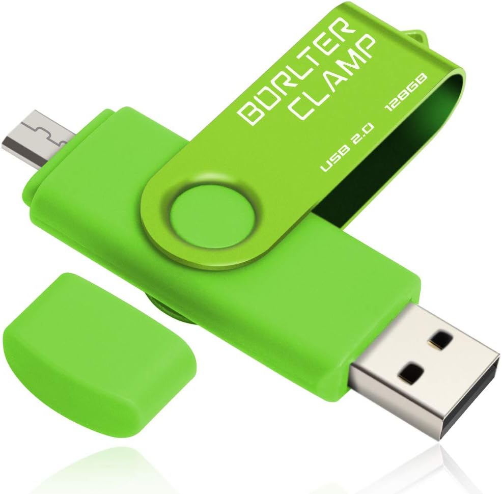 BORLTER CLAMP 128GB OTG USB Flash Drive Micro USB for Android Smartphone Tablet