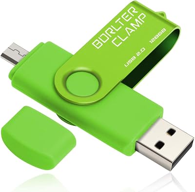 BORLTER CLAMP 128GB OTG USB Flash Drive Micro USB for Android Smartphone Tablet