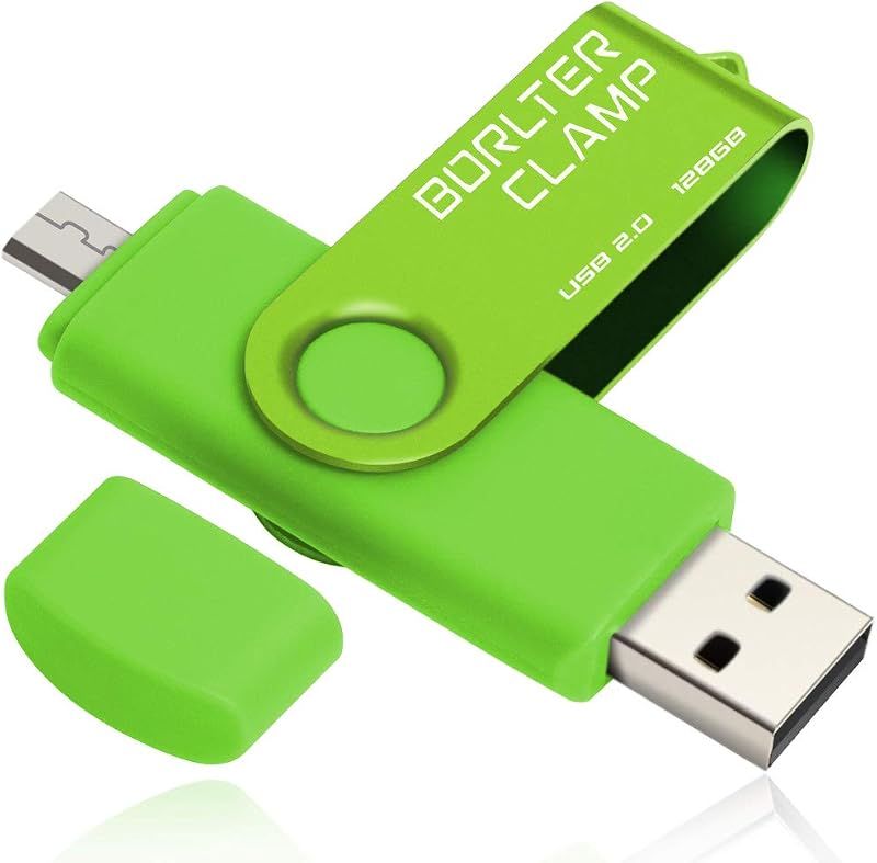 BORLTER CLAMP 128GB OTG USB Flash Drive Micro USB for Android Smartphone Tablet