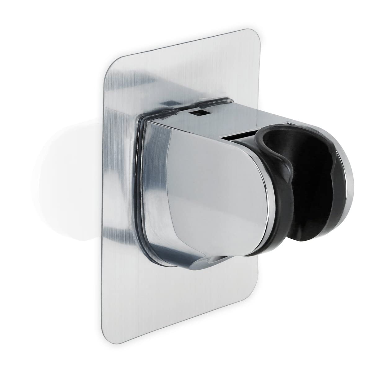 INTIRILIFE Hand shower holder without drilling - Adjustable shower head holder for gluing Silver