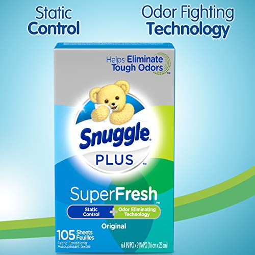 Snuggle Plus Super Fresh Fabric Softener Dryer Sheets with Static